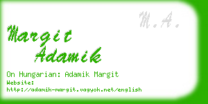 margit adamik business card